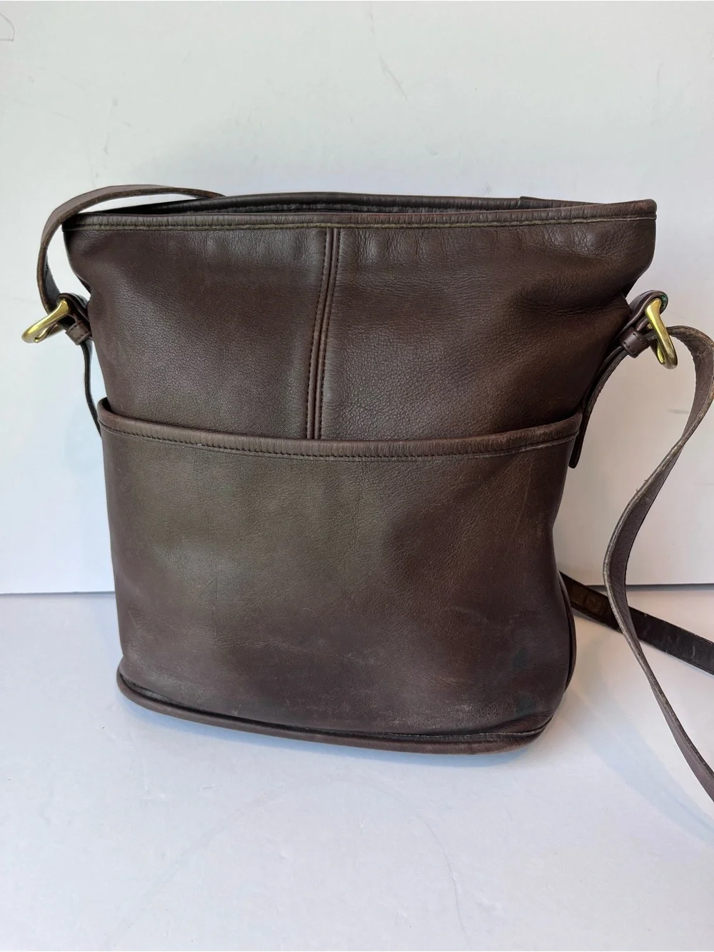 Vintage Coach Bleeker Bucket Bag Brown Leather